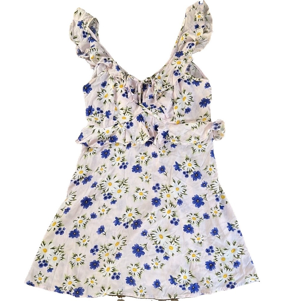 Forever 21 Blue and Green Sleeveless Sundress